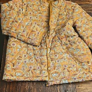 Floral Mustard Gorgeous Puffer By Belle Boho M